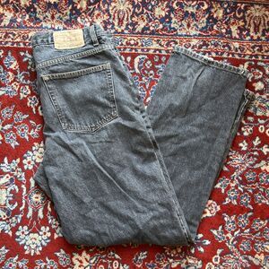 Vintage Eddie Bauer Jeans Mens 34x34 Black Loose Fit Cotton 5 Pocket